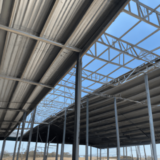 Almacén de estructura de acero de bajo costo de mantenimiento de fabricación